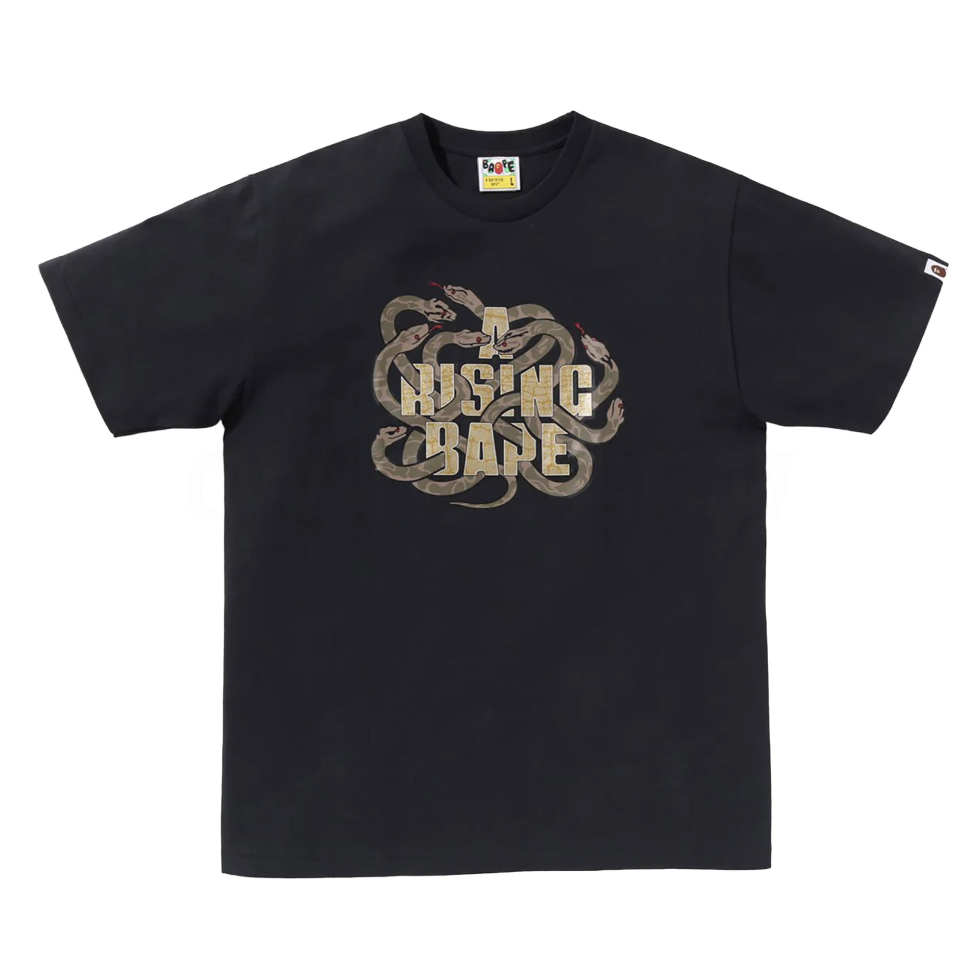 Bape Black A Rising Bape Snake Tee