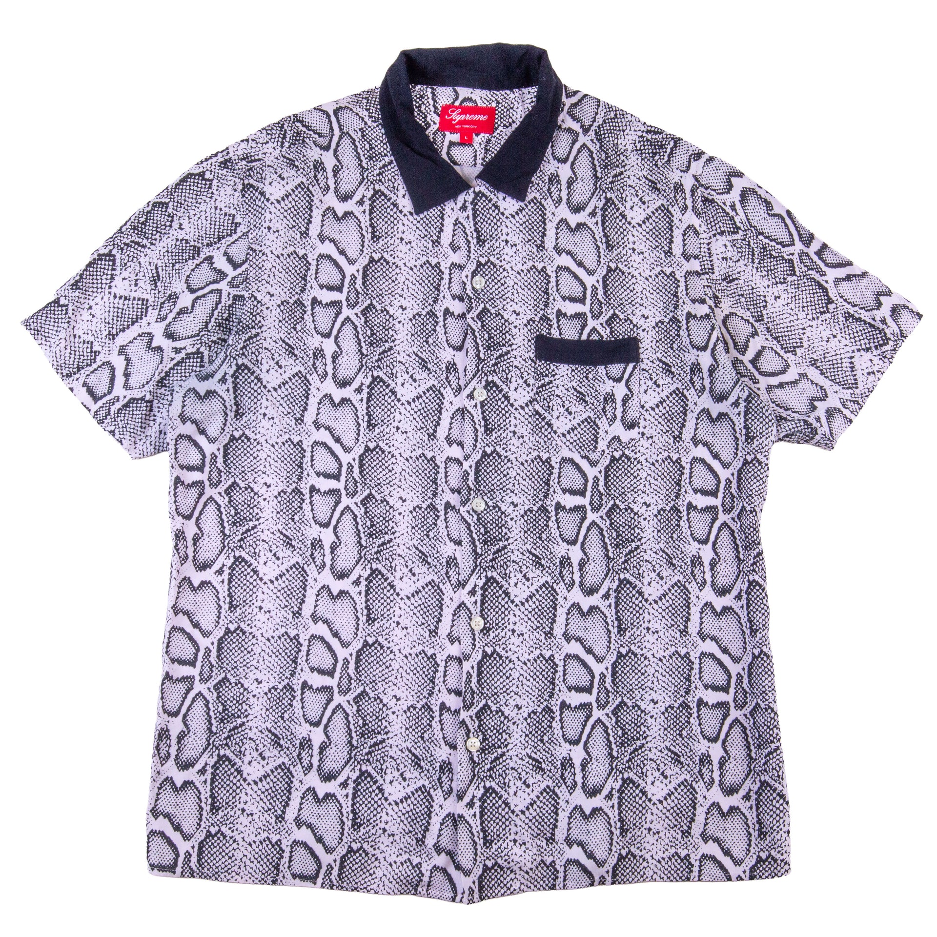 Supreme White Snakeskin Rayon Shirt PRE-OWNED