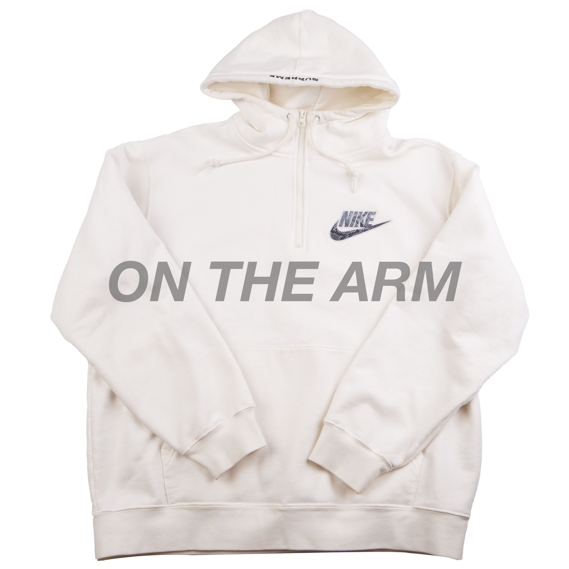 Supreme White Nike Snakeskin Quarter Zip PRE-OWNED