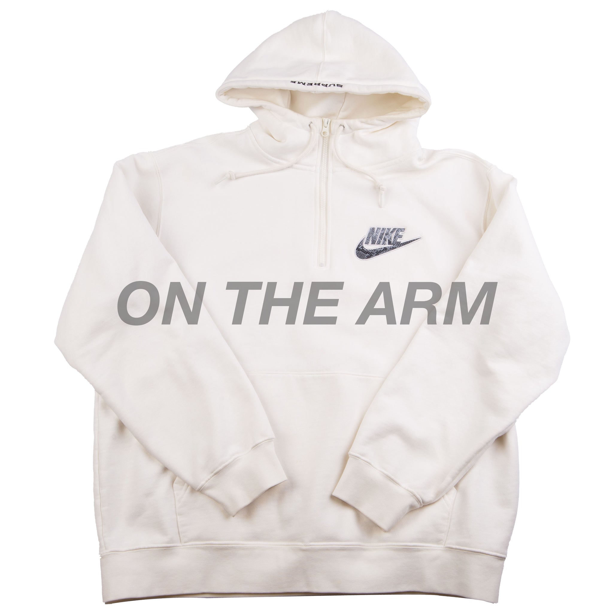 Supreme White Nike Snakeskin Quarter Zip PRE-OWNED