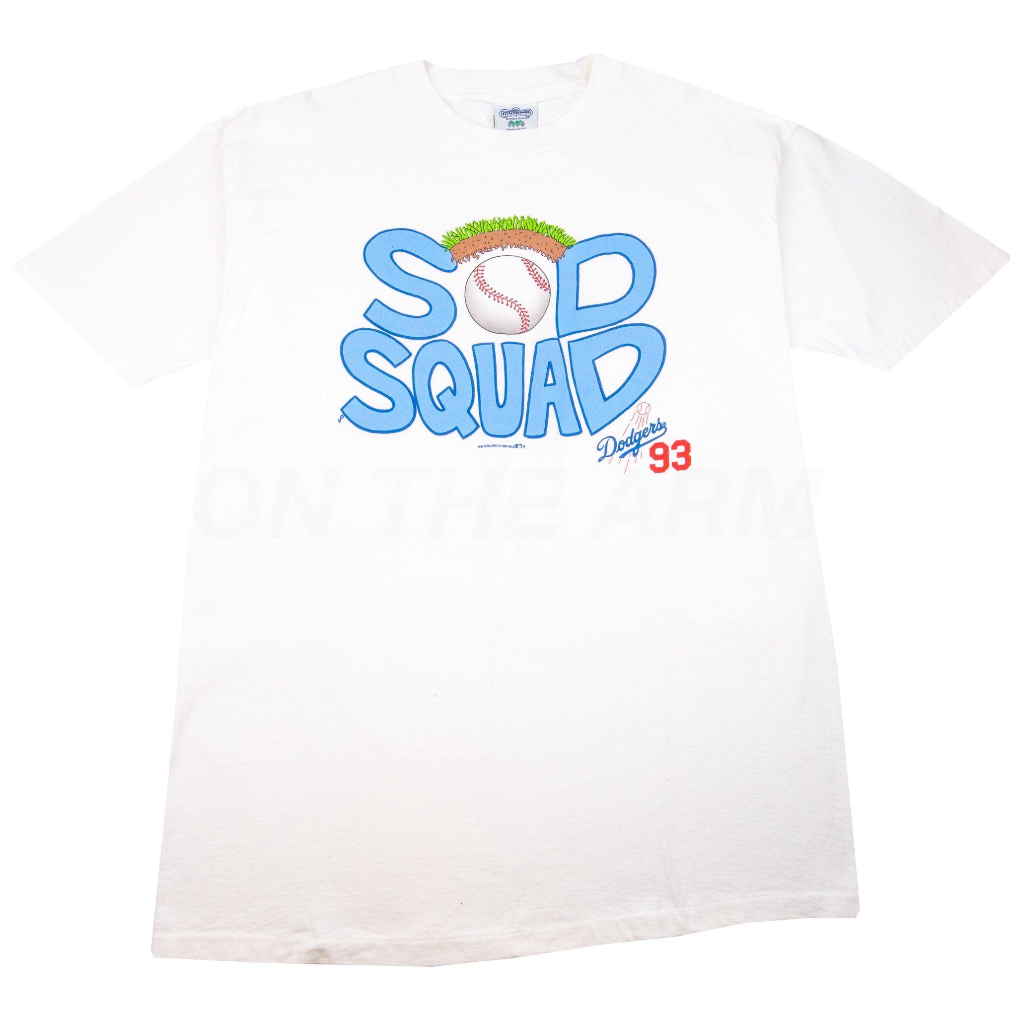 Vintage White LA Dodgers Sod Squad Tee (1993)