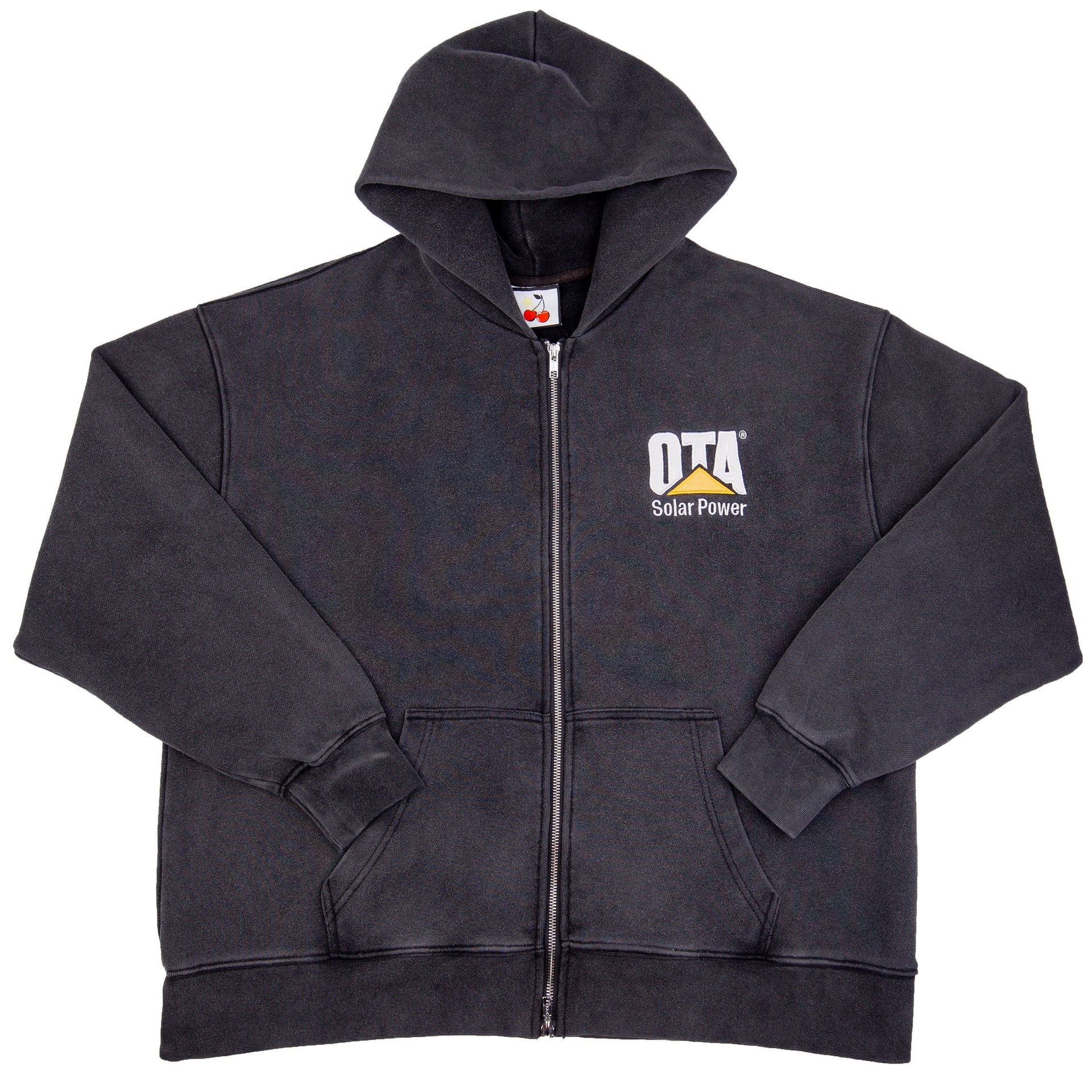 OTA Washed Black Solar Power Zip Up