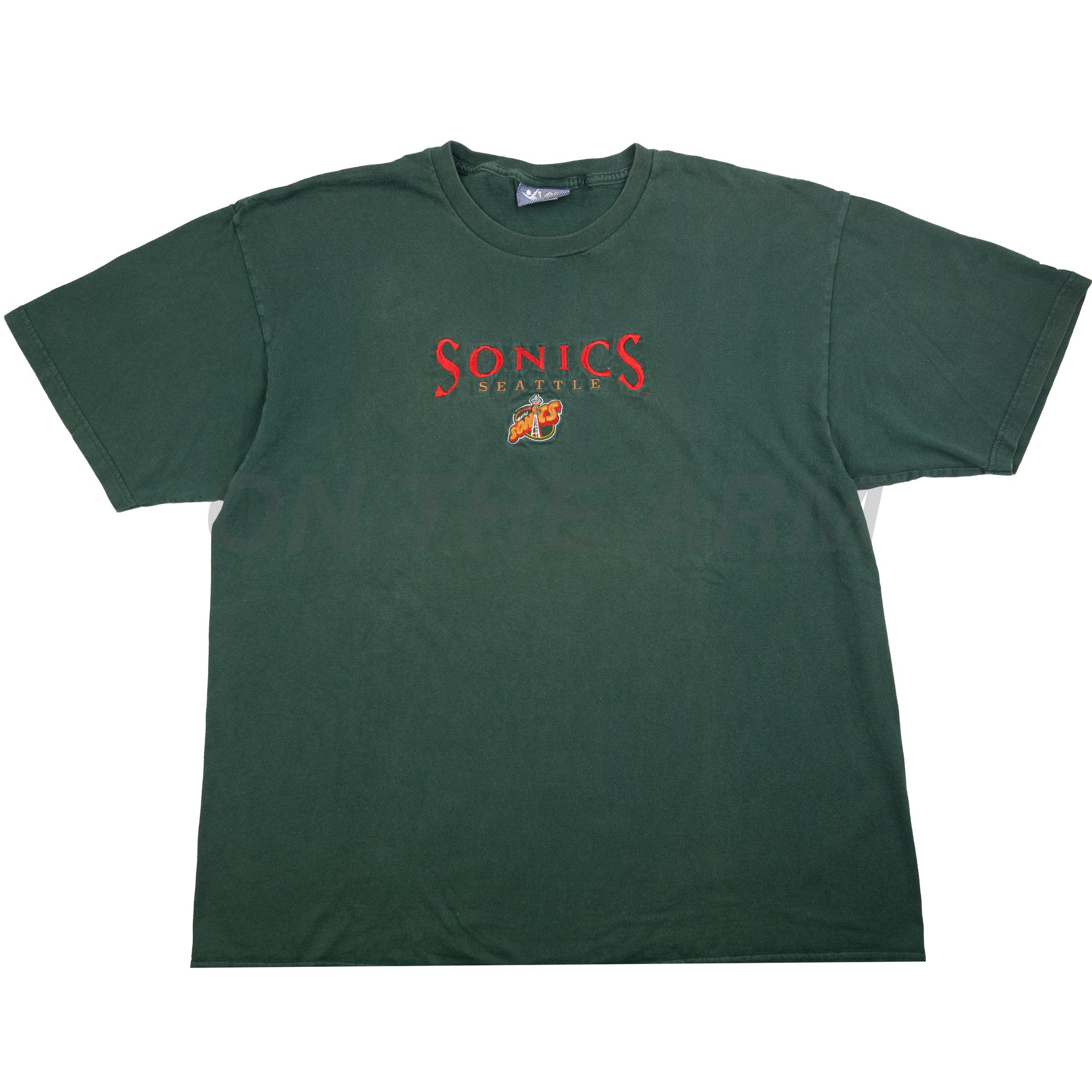 Vintage Green Seattle Supersonics Embroidered Tee (2000's)