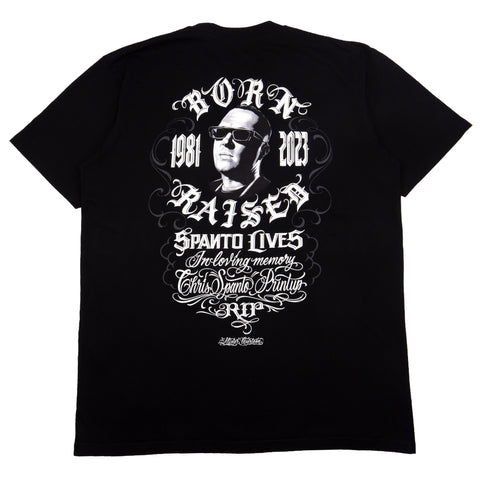 Born x Raised Black Spanto Lives Tee PRE-OWNED