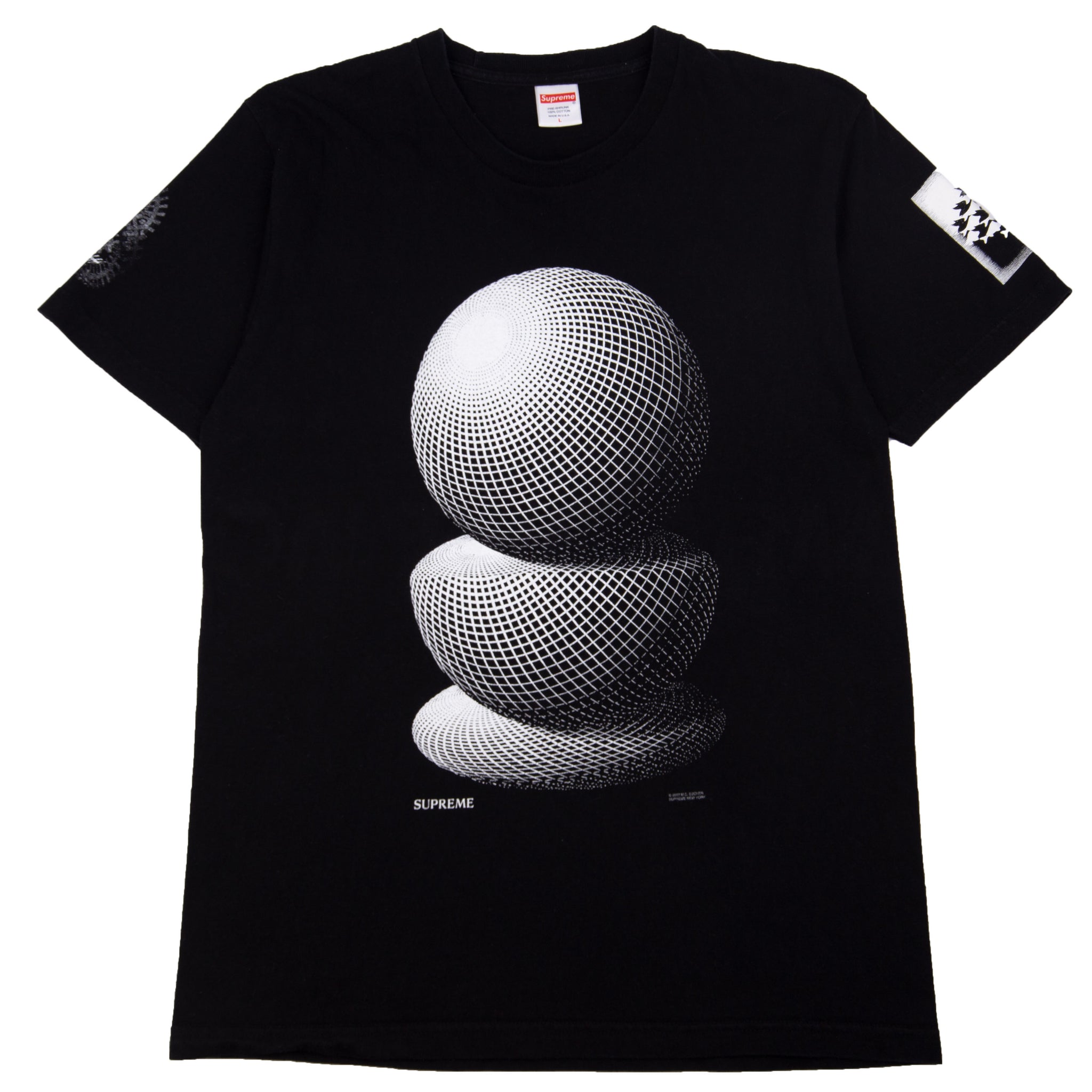 Supreme Black MC Escher Spheres Tee PRE-OWNED