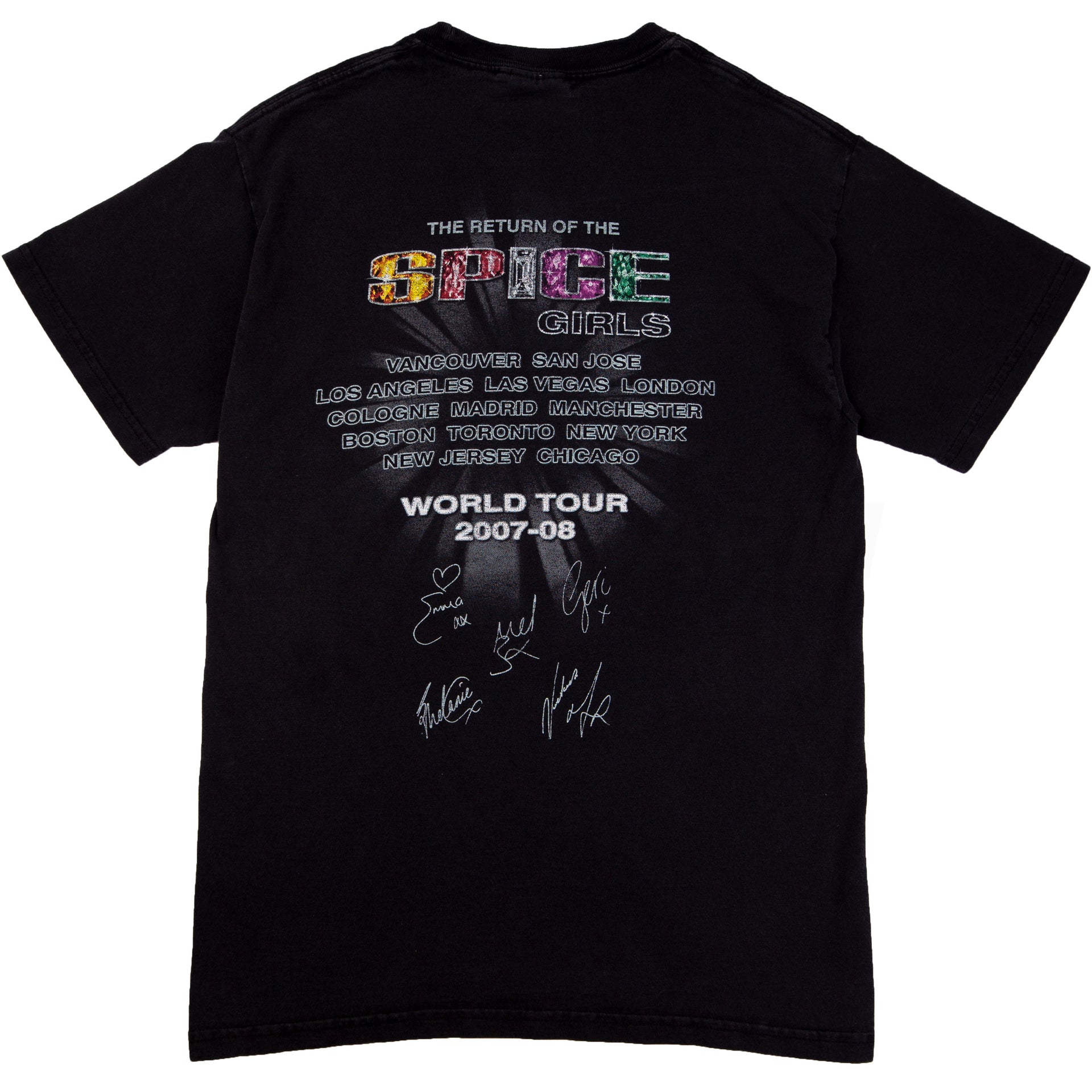Vintage Black Return of the Spice Girls Tour Tee (2007)