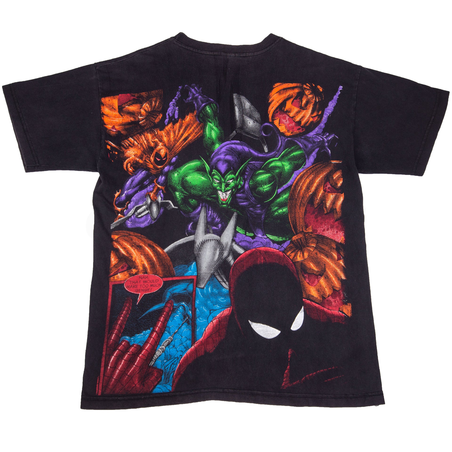 Vintage Black Spider-Man & Green Goblin Peyote Tee (1997)