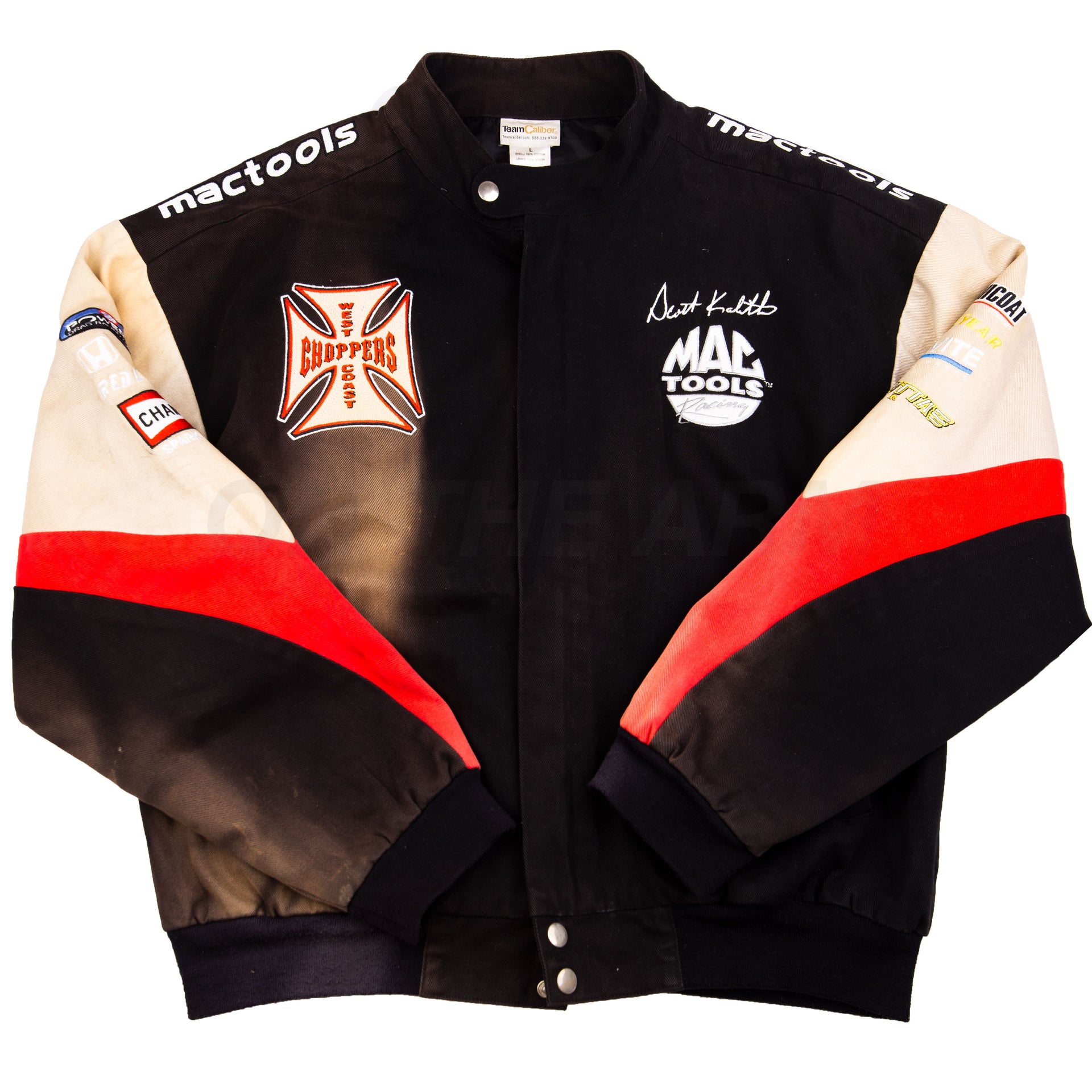 Vintage Black West Coast Choppers Spider Racing Jacket (2000's)