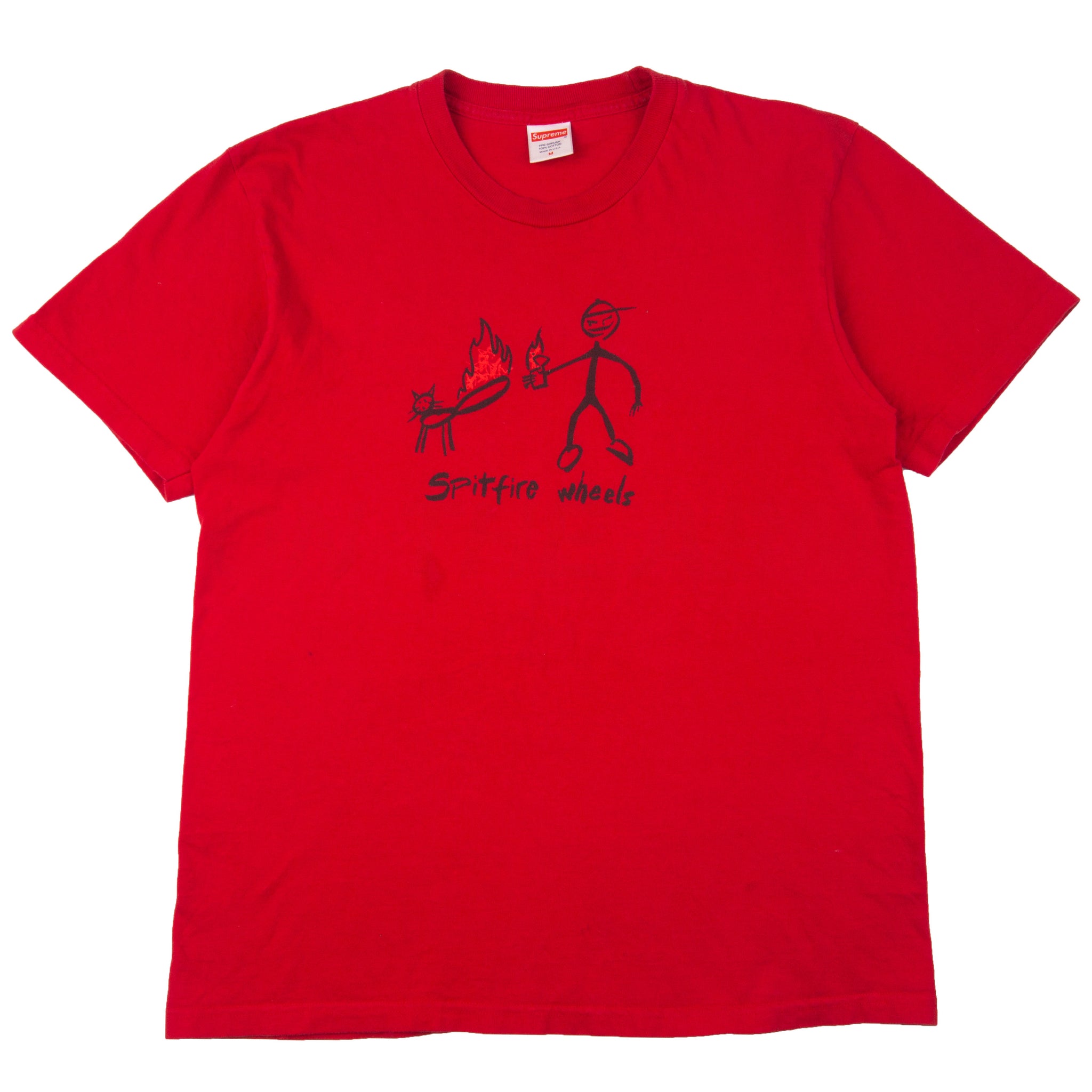 Supreme Red Spitfire Wheels Tee PRE-OWNED