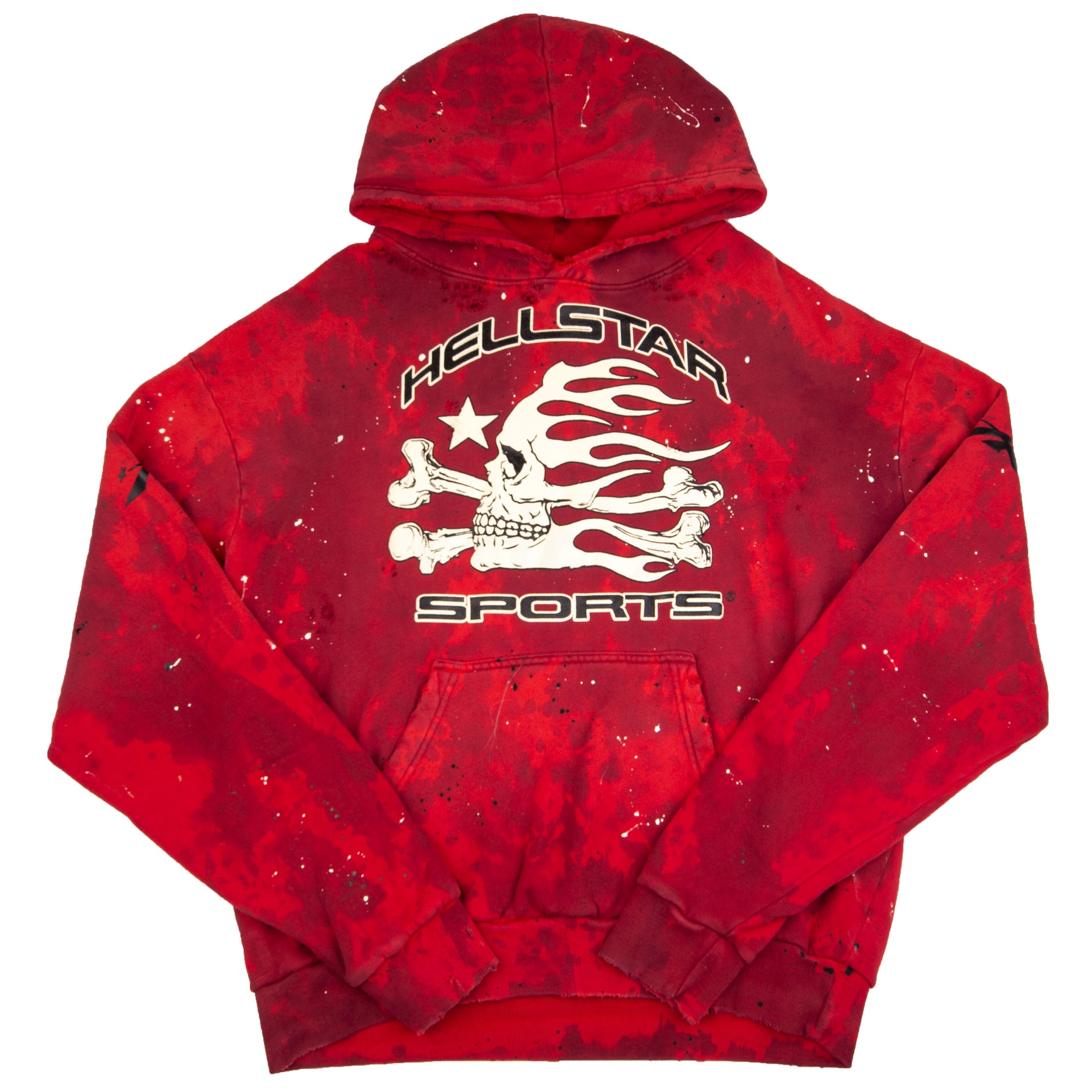 Hellstar Sports Red Tie Dye Skull Hoodie