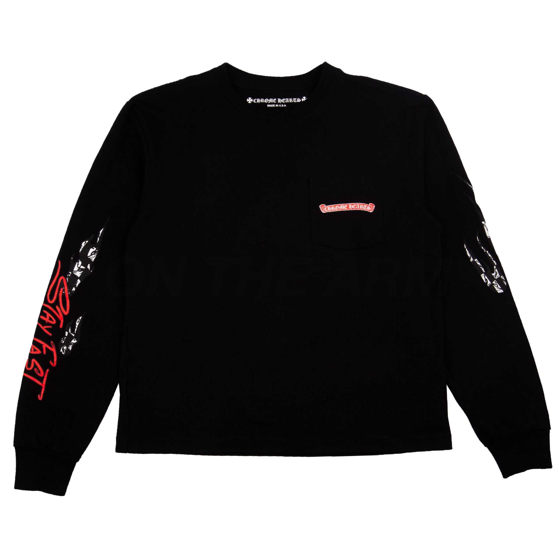 Chrome Hearts Black Matty Boy Stay Fast Pocket L/S PRE-OWNED