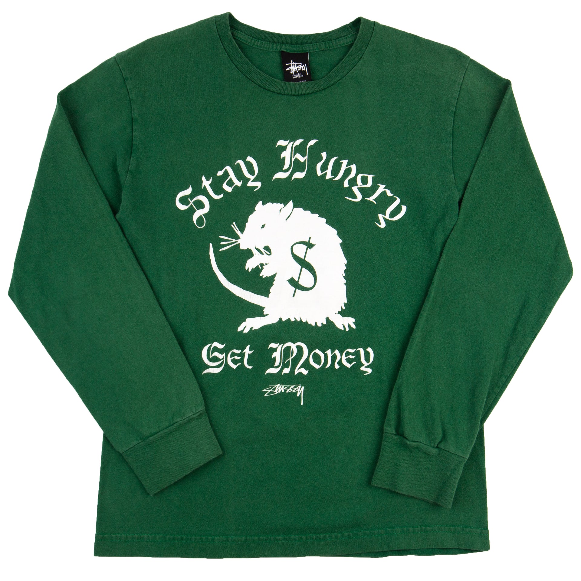 Stussy Green Stay Hungry L/S PRE-OWNED