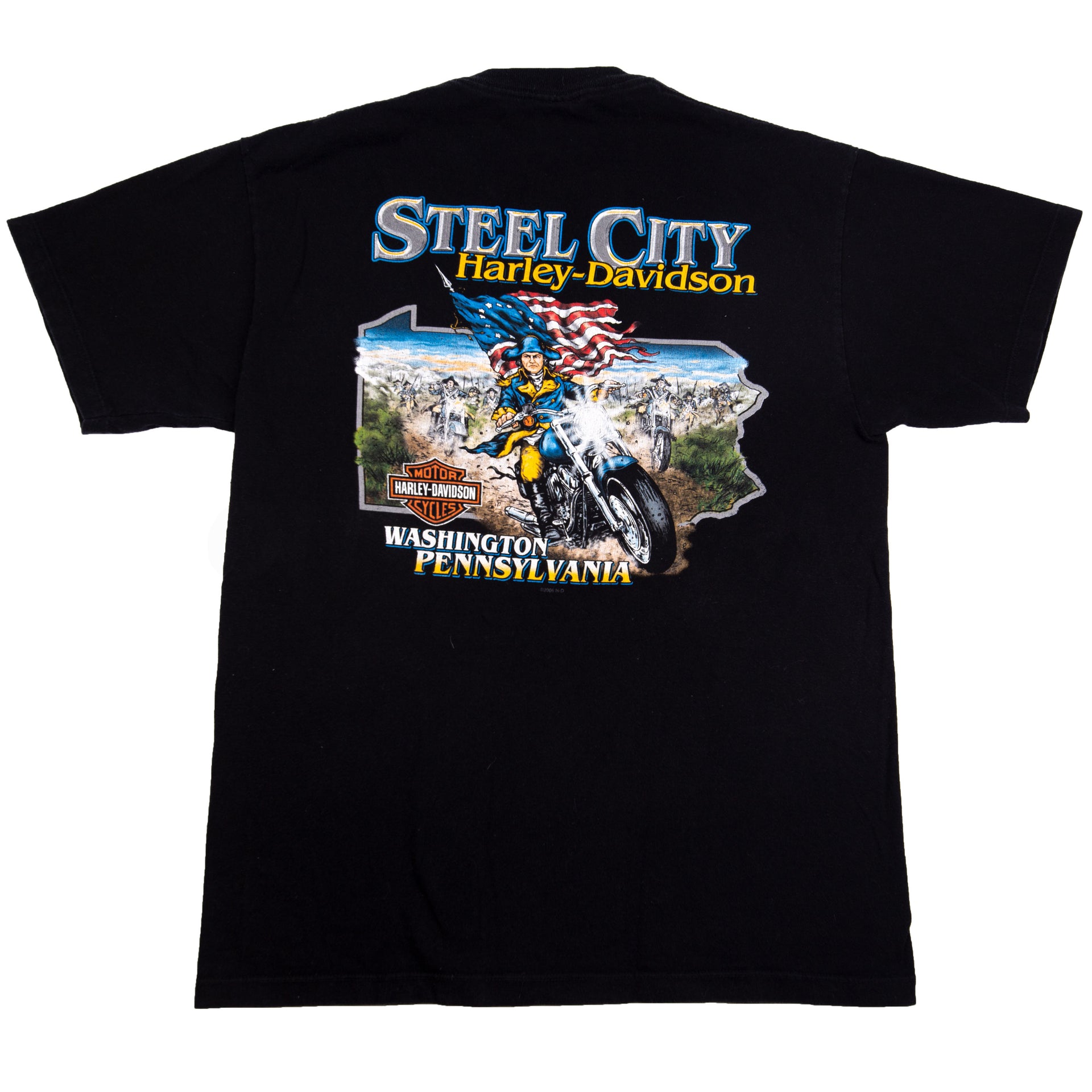 Vintage Black Harley Davidson Steel City Tee (2006)