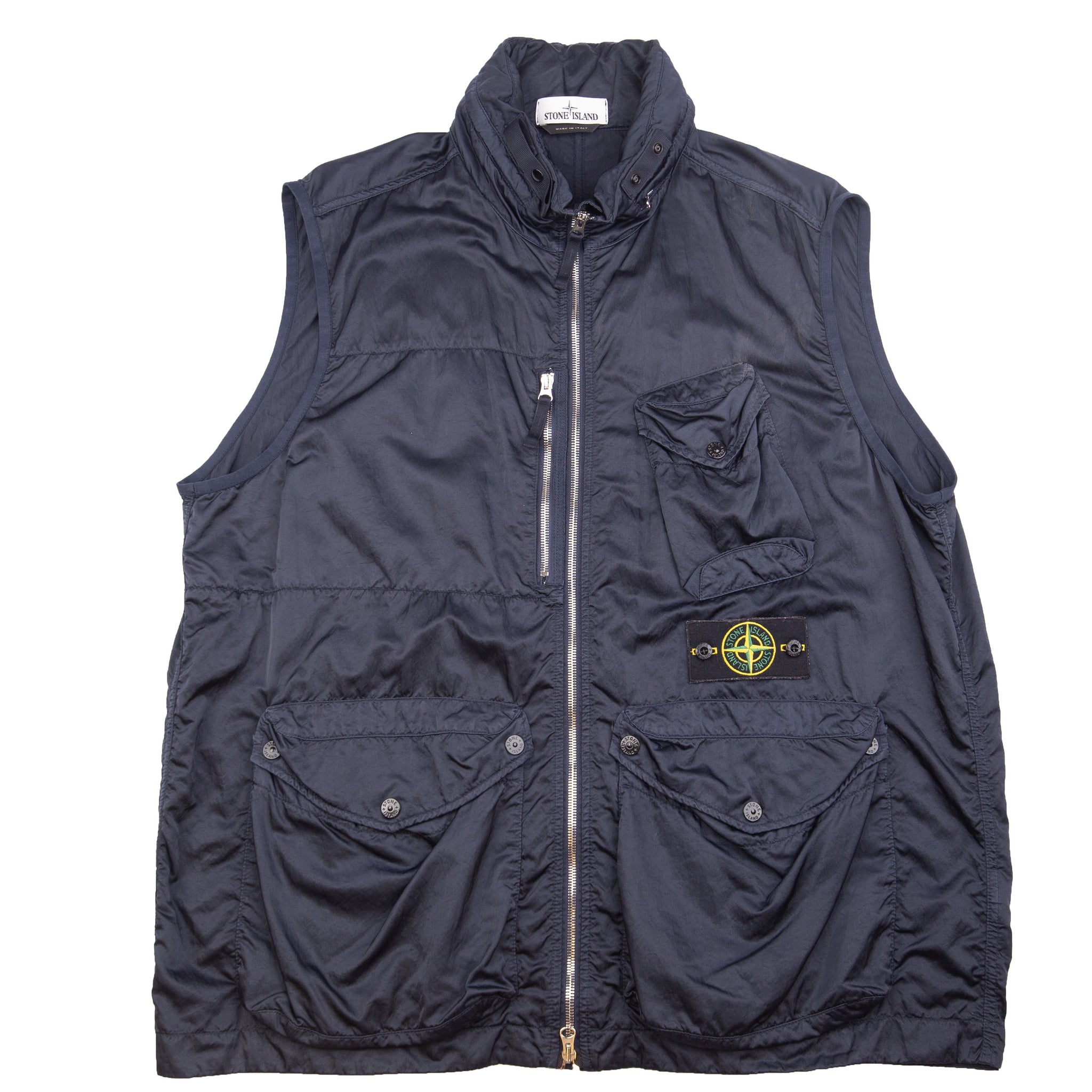 Stone Island Navy Nylon Vest PRE-OWNED