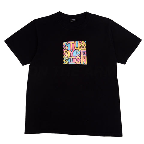 Stussy Black Design Tee PRE-OWNED