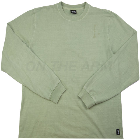 Stussy Green Pigment Dyed L/S PRE-OWNED