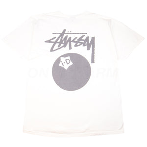 Stussy White i-D 8 Ball Tee PRE-OWNED