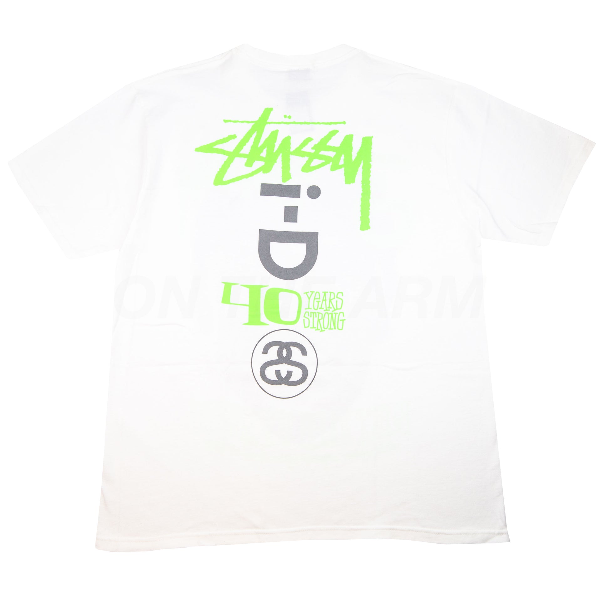 Stussy White i-D 40 Years Strong Tee