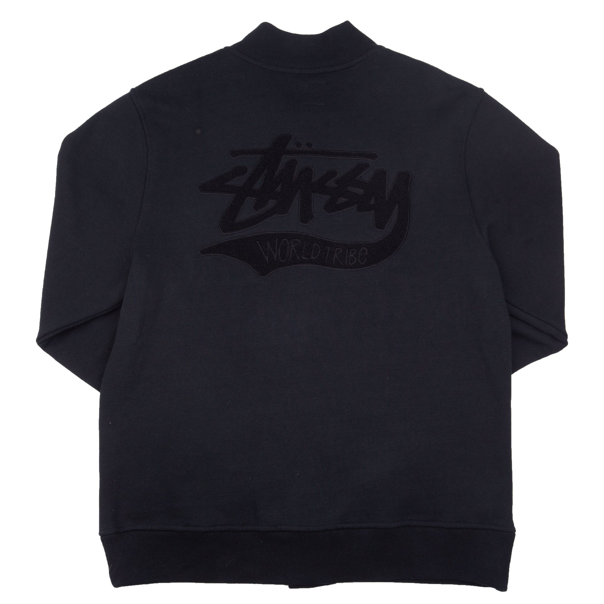 Stussy Black Chenille Logo Jacket PRE-OWNED