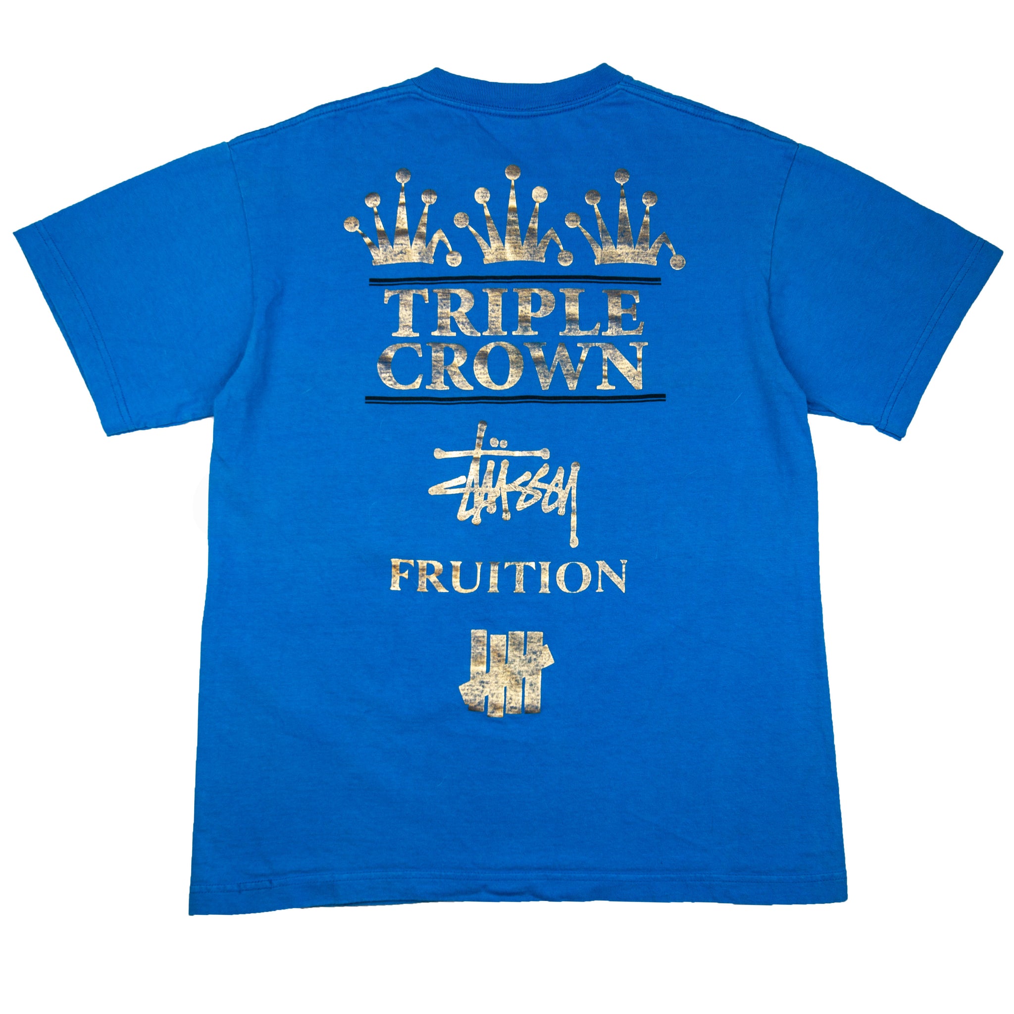 Stussy Teal Fruition Undefeated Triple Crown Tee (2008) PRE-OWNED  