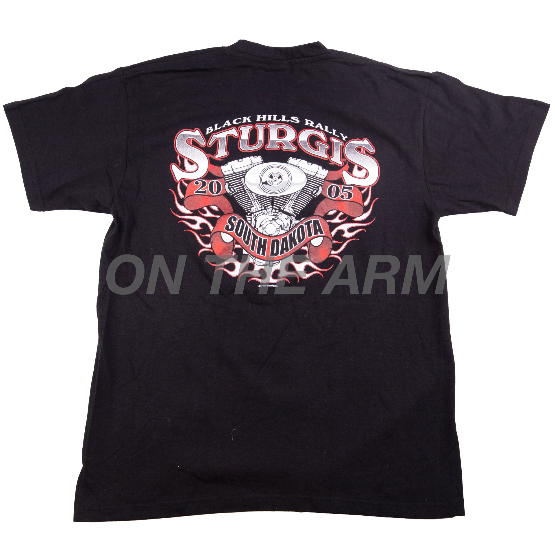 Vintage Black Sturgis Skull Flames Tee (2004)