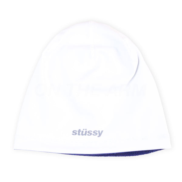 Stussy White/Navy Reversible Sport Skully Beanie