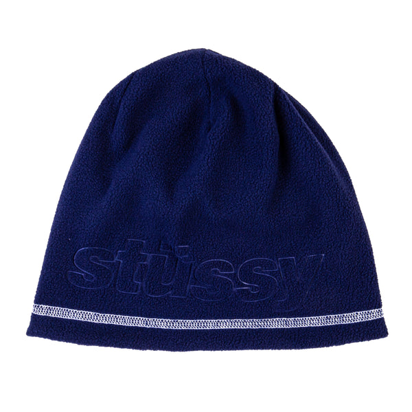 Stussy White/Navy Reversible Sport Skully Beanie
