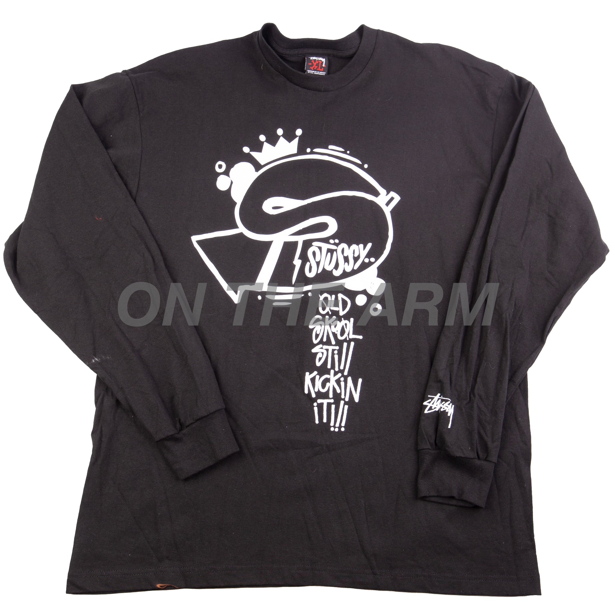 Stussy Black Old Skool L/S