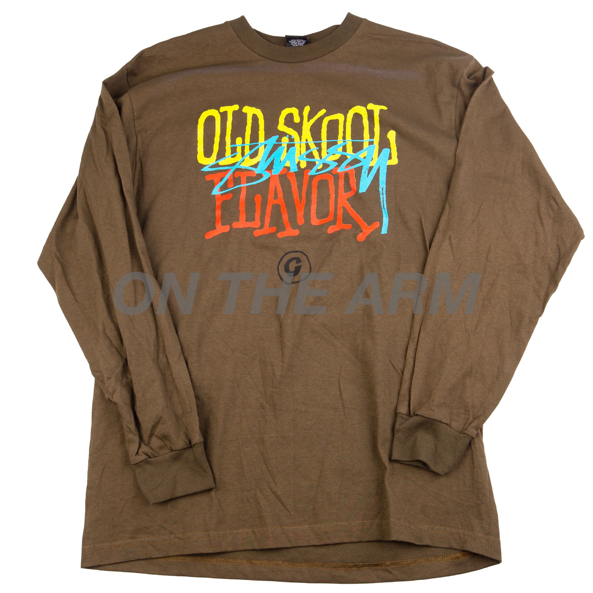 Stussy Olive Old Skool Flavor L/S