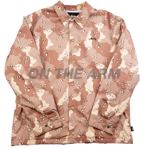 Stussy Beige Chip Camo Coaches Jacket PRE-OWNED