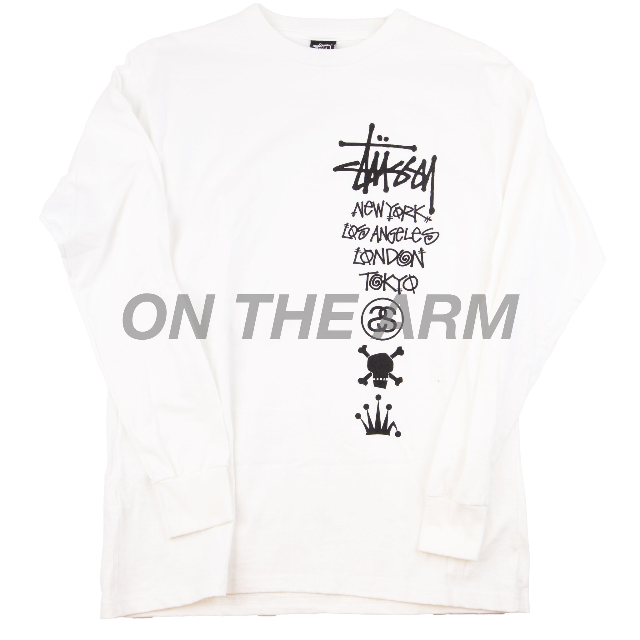 Stussy White Side World Tour L/S