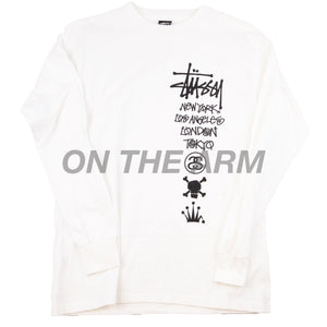 Stussy White Side World Tour L/S