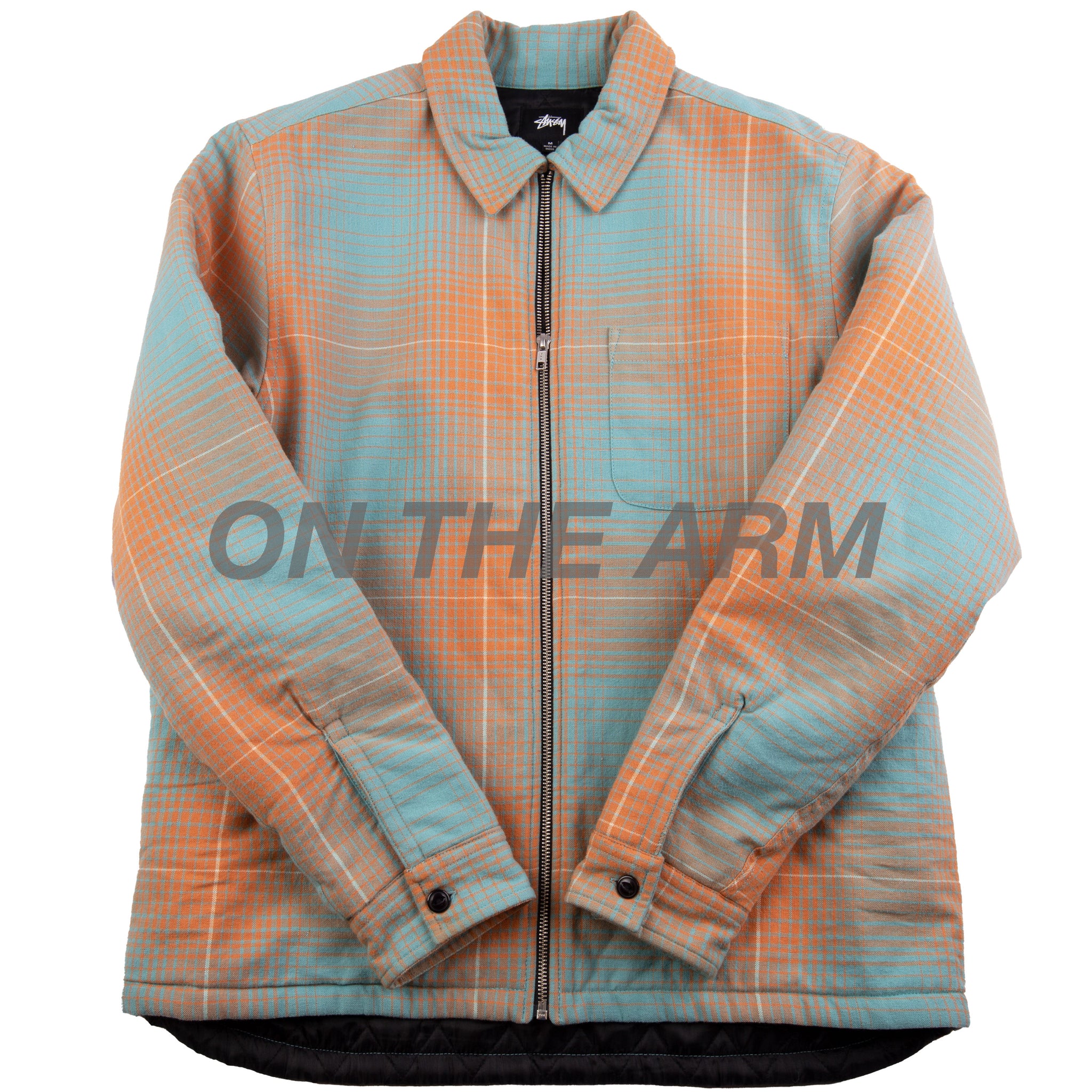 Stussy Blue/Orange Quilted Zip Up PRE-OWNED