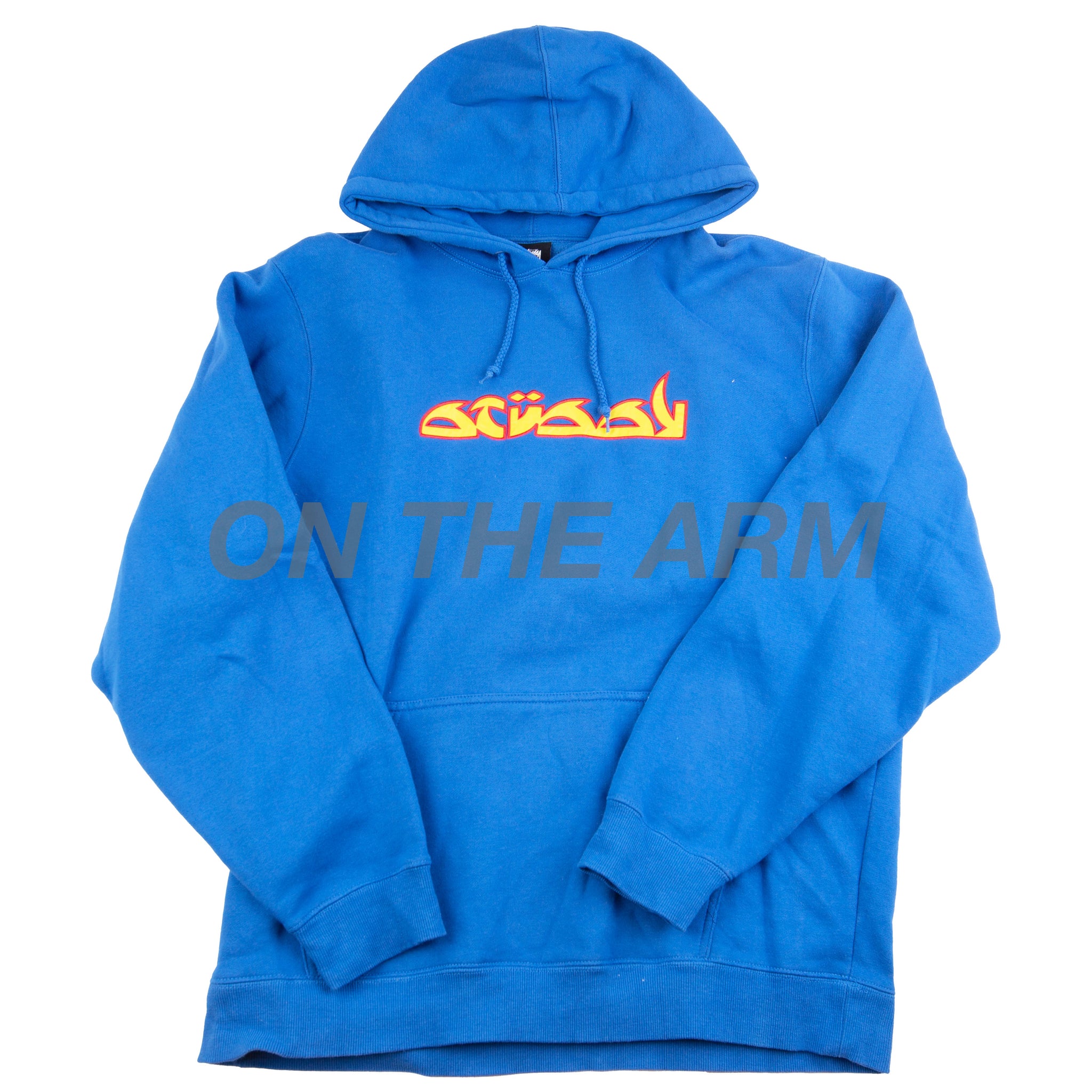 Stussy Blue Embroidered Arabic Logo Hoodie