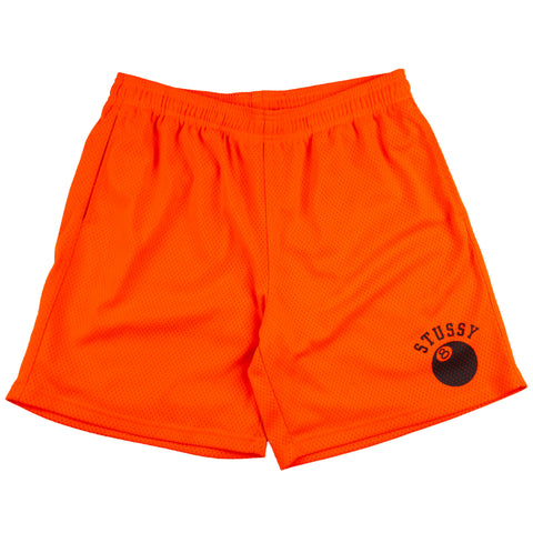 Stussy Orange 8 Ball Mesh Shorts PRE-OWNED