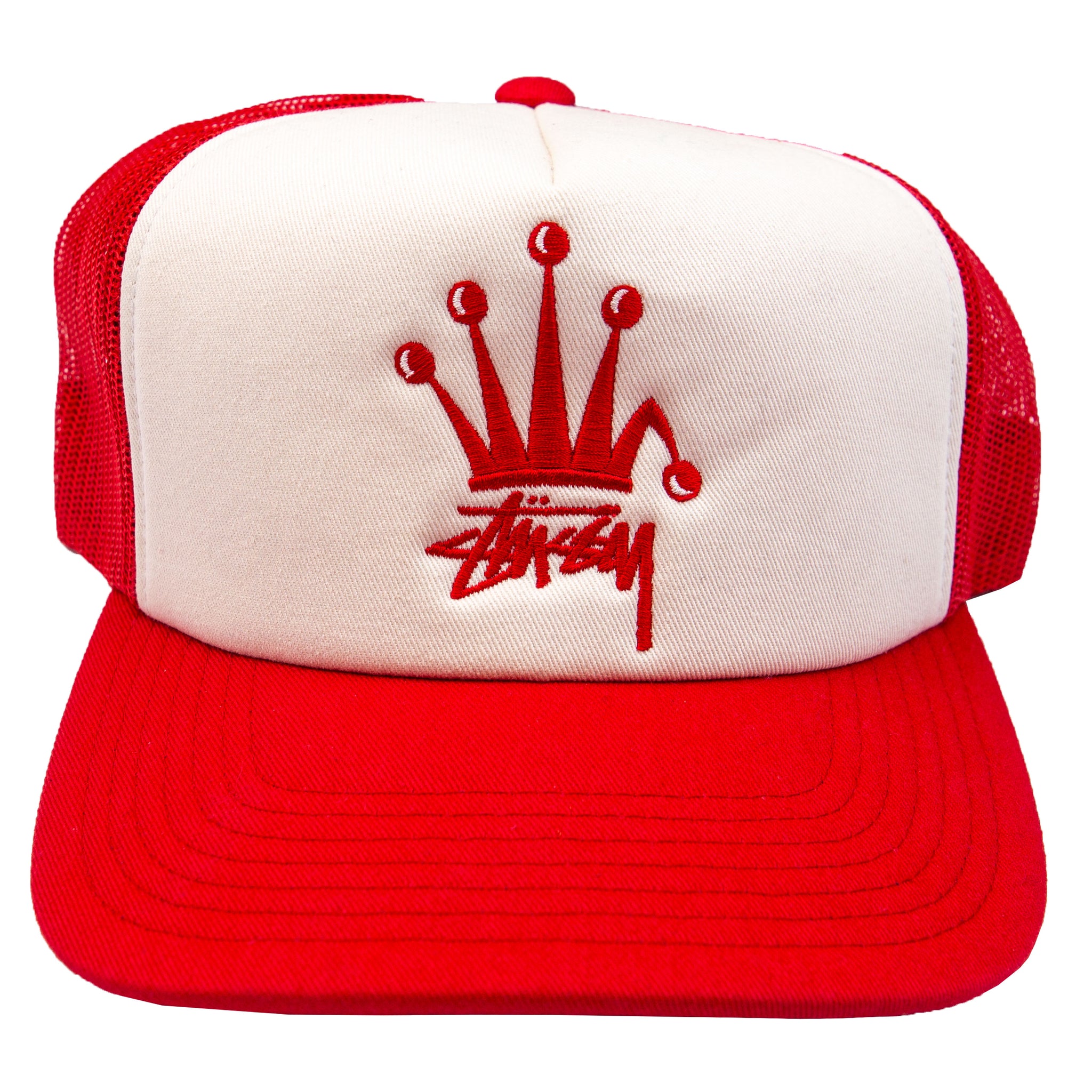 Stussy Red Crown Trucker Hat PRE-OWNED