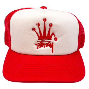 Stussy Red Crown Trucker Hat PRE-OWNED