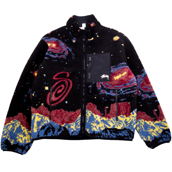 Stussy Cosmos Sherpa Fleece Jacket – On The Arm