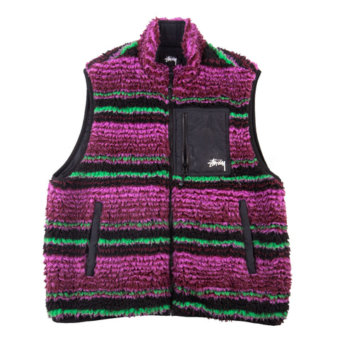 Stussy Purple Sherpa Vest PRE-OWNED