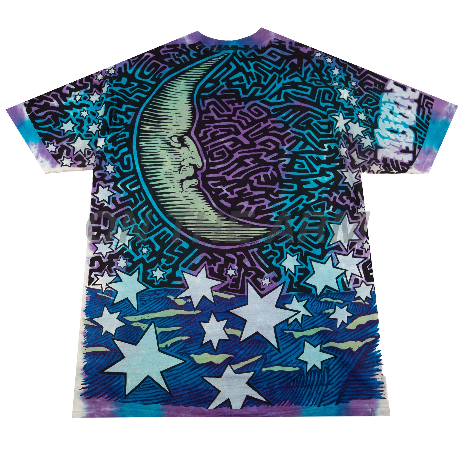 Vintage Sun & Moon Liquid Blue Tee (1990's)