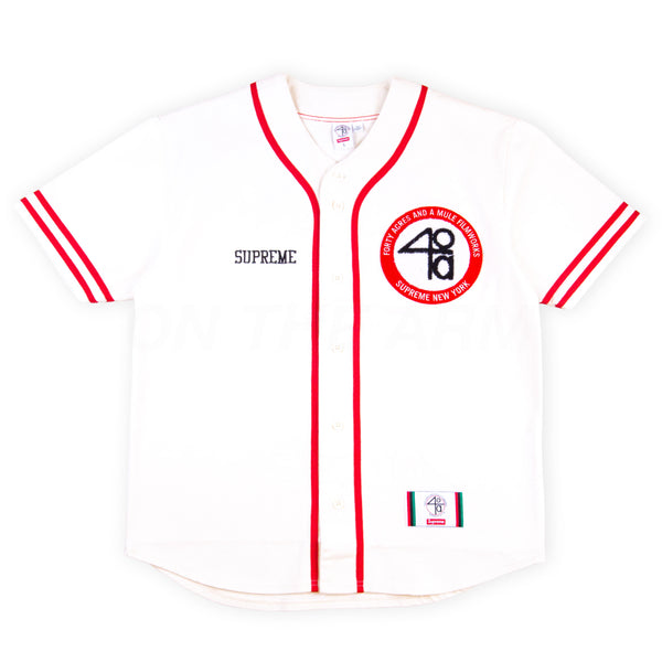 Supreme Natural Spike Lee 40 Acres Baseball Jersey