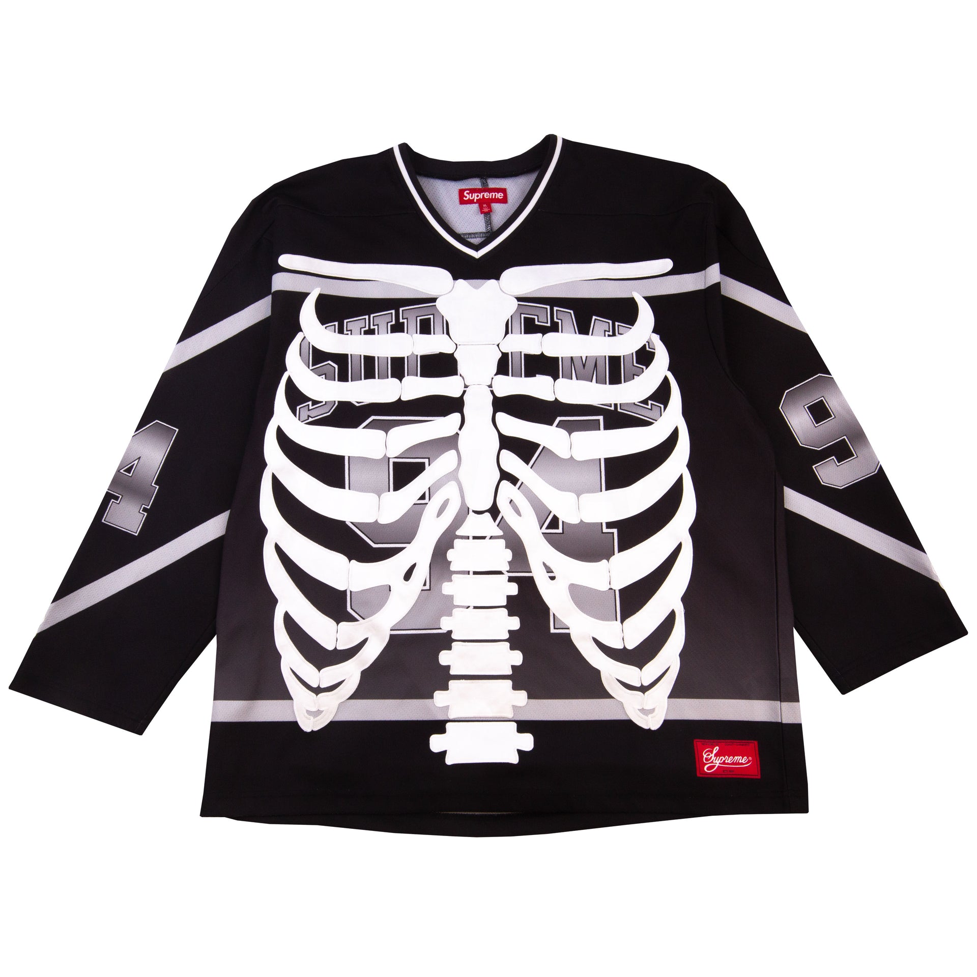 Supreme Black Bones Hockey Jersey PRE-OWNED