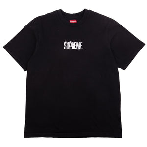 Supreme Black Embroidered Logo Tee PRE-OWNED