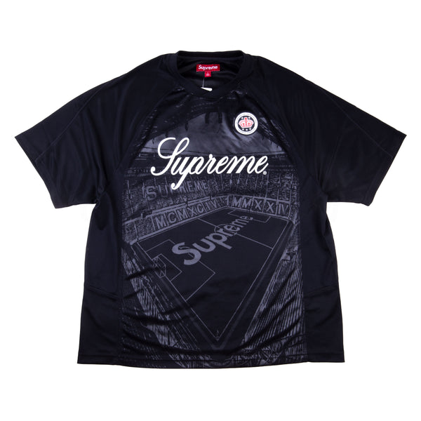 Supreme Black Crest Soccer Jersey