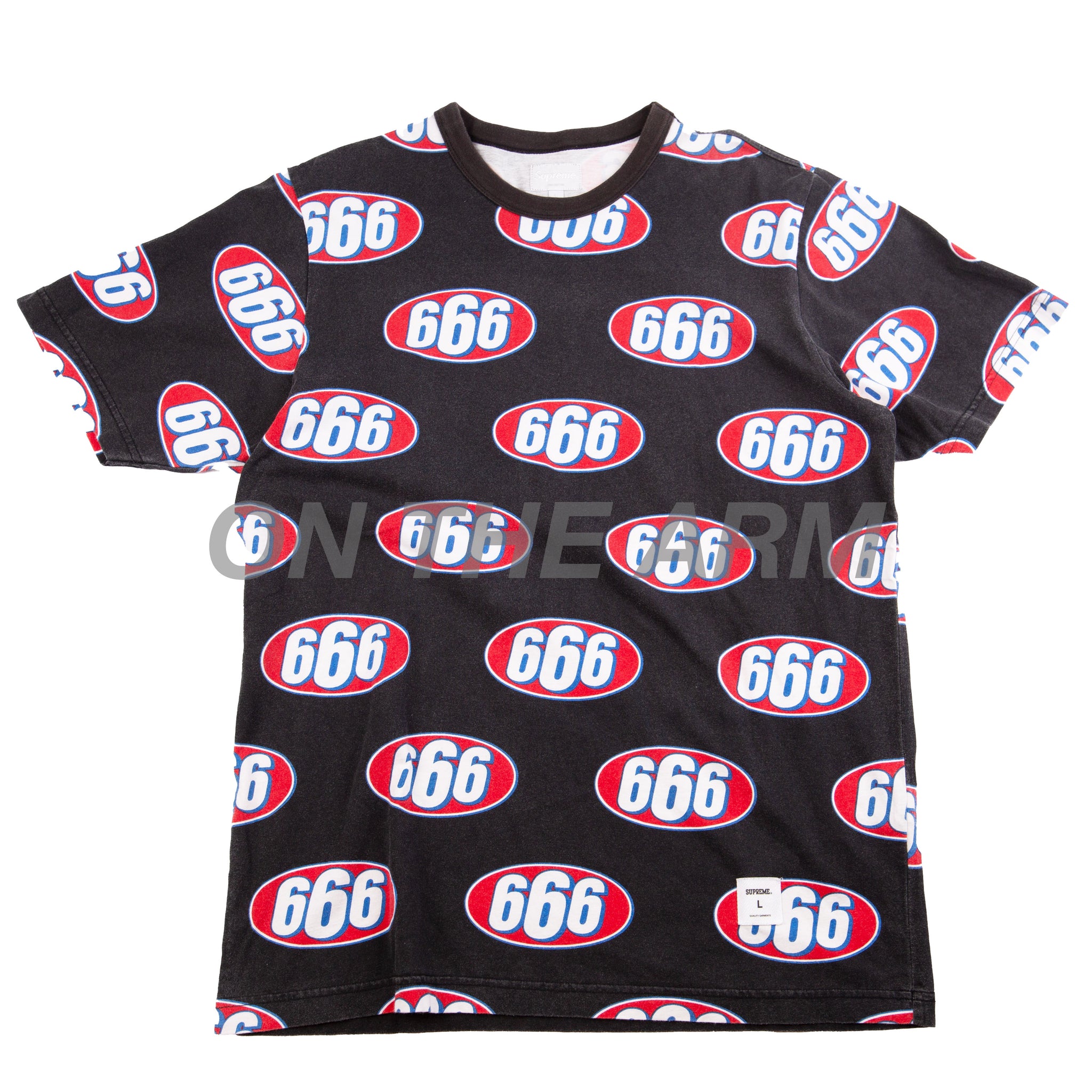 Supreme Black 666 Tee PRE-OWNED