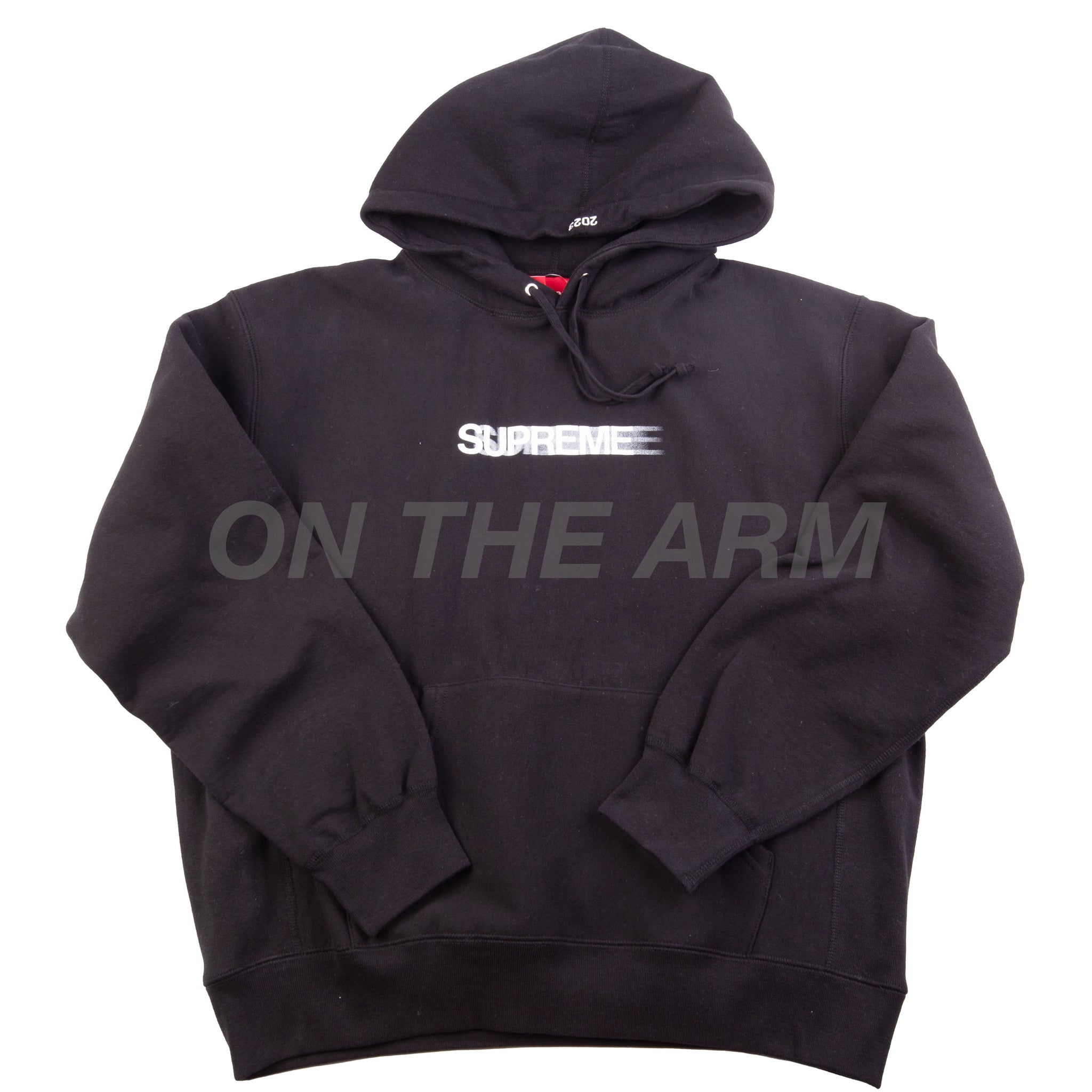 Supreme Black Motion Logo Hoodie