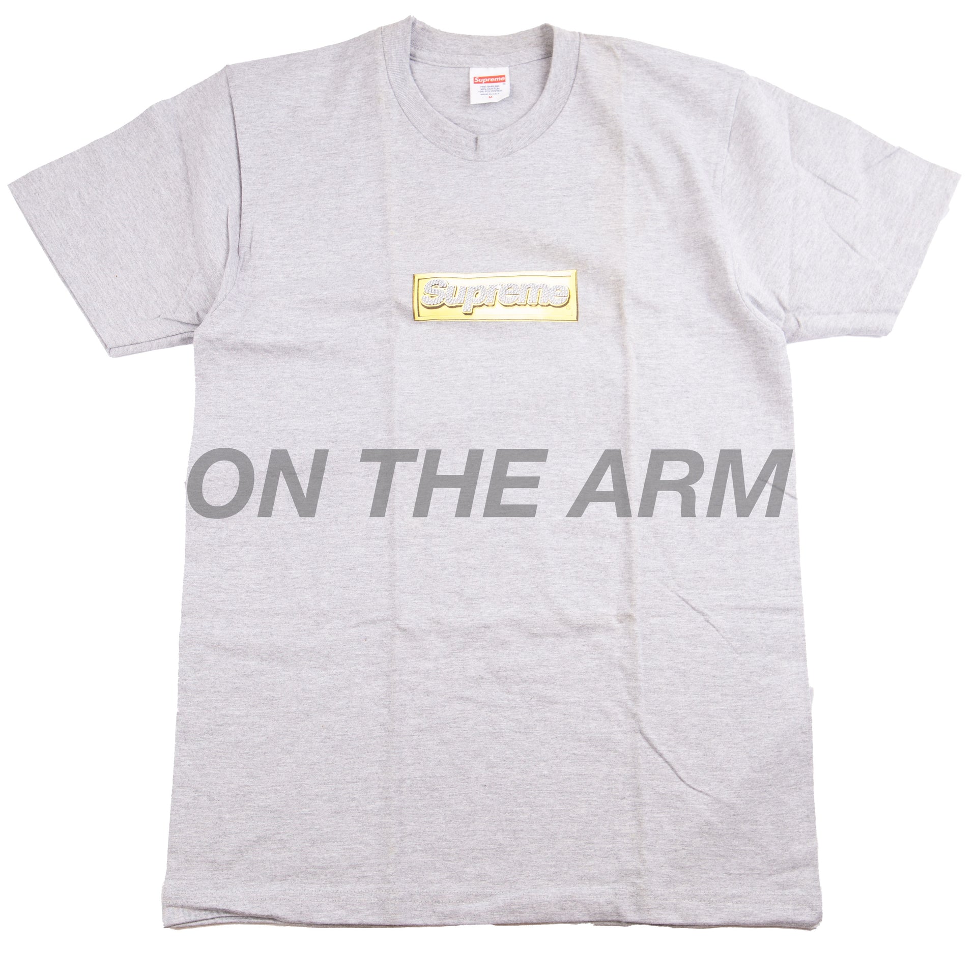 Supreme Grey Bling Box Logo Tee (2013)