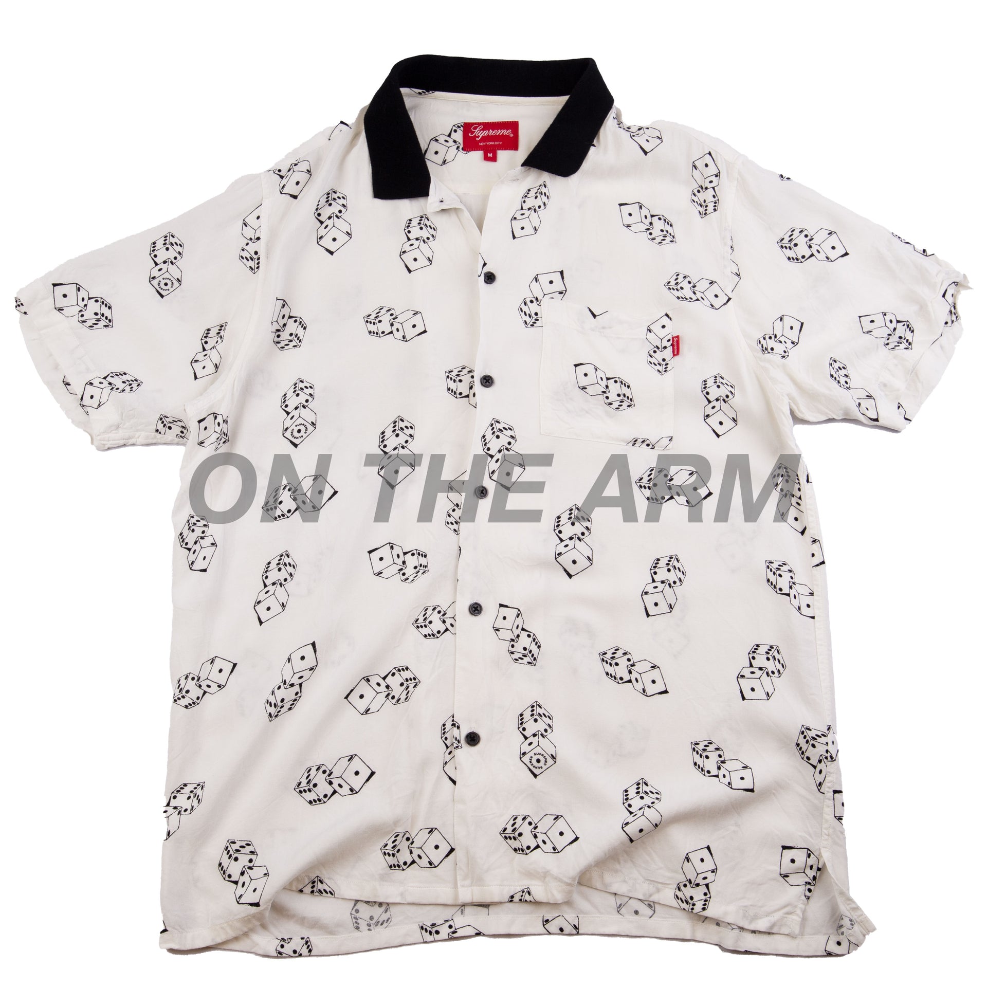 Supreme White Dice Rayon Shirt PRE-OWNED