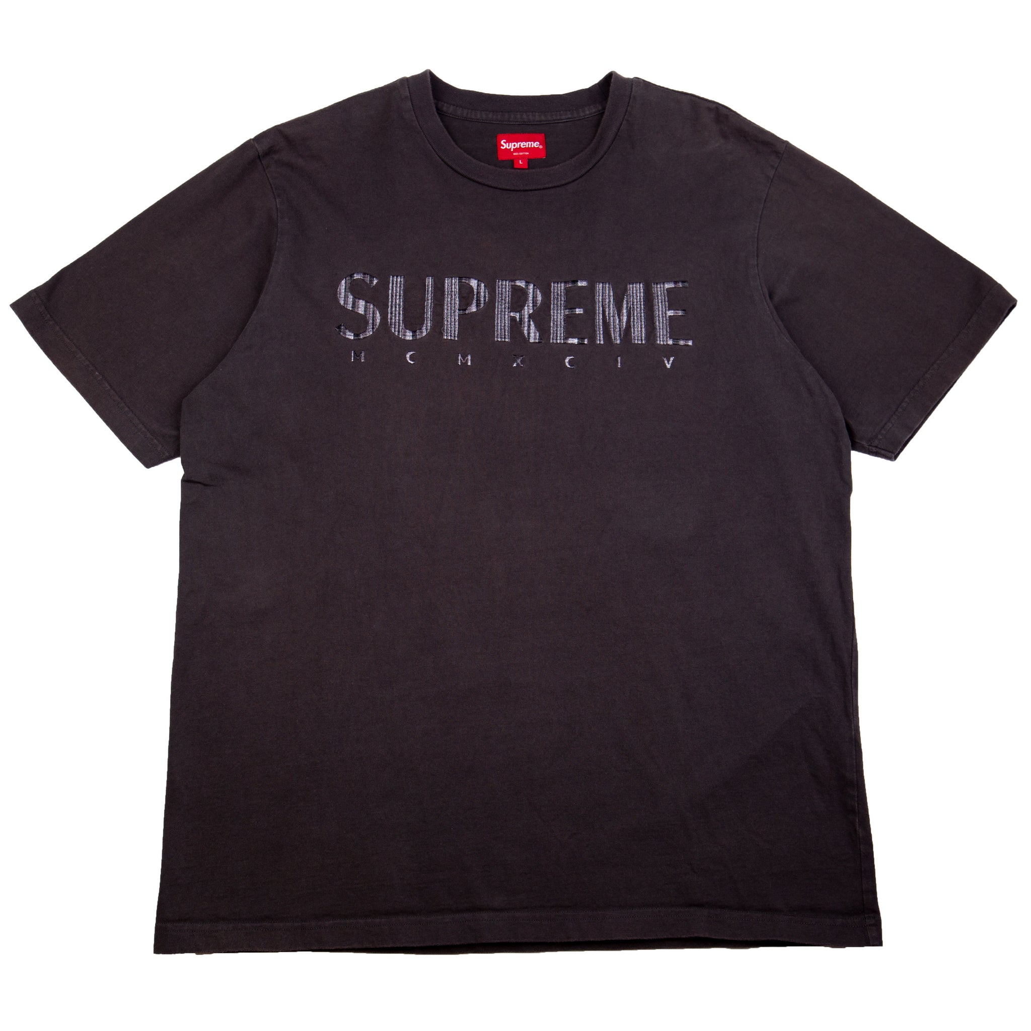 Supreme Overwashed Black MCMXCIV Tee PRE-OWNED
