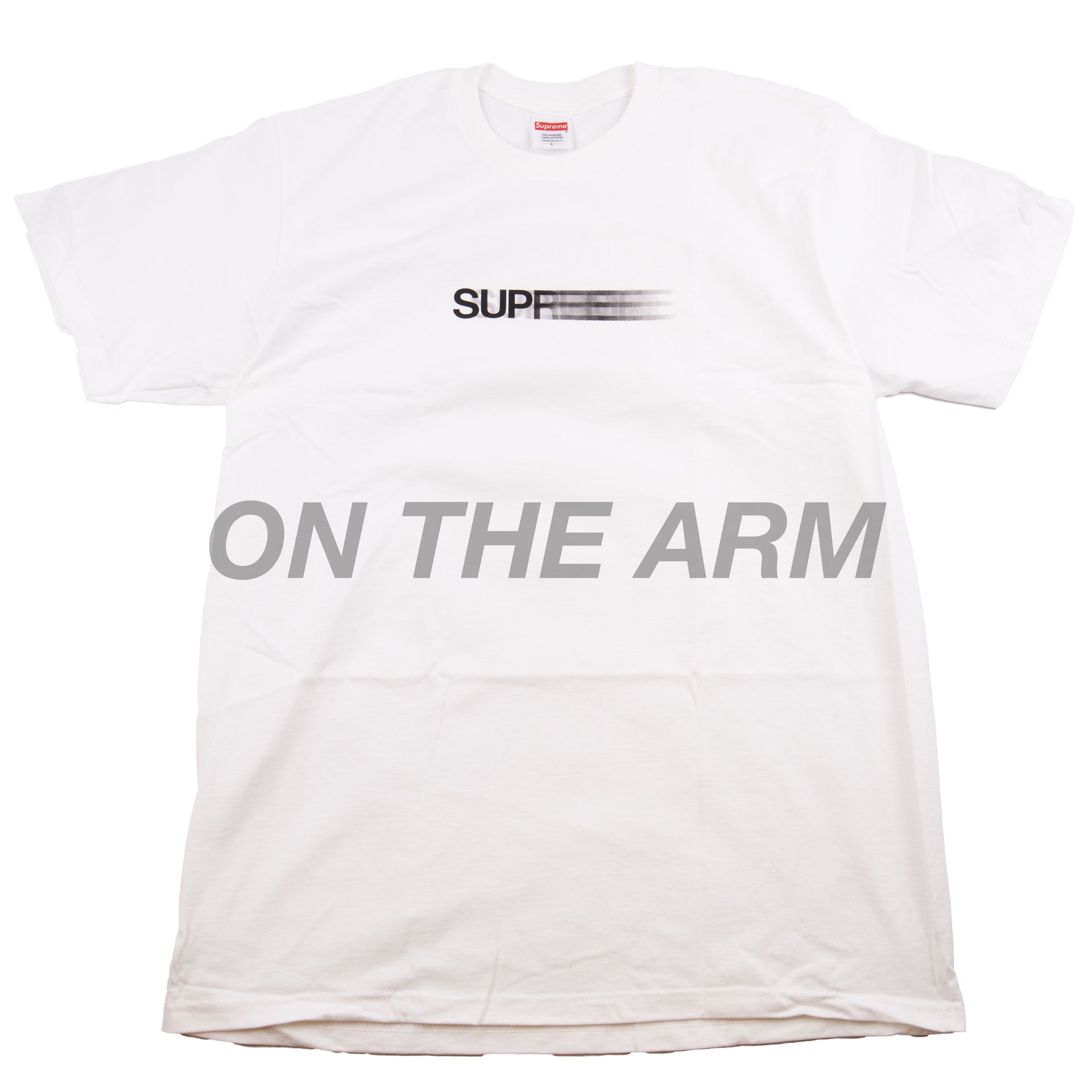 Supreme White Motion Logo Tee
